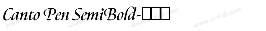 Canto Pen SemiBold字体转换